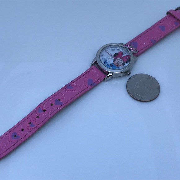 Disney Minnie Mouse Ladies Watch Pink Band Analog - Picture 6 of 8